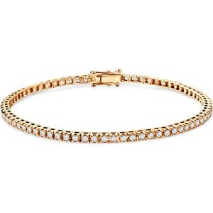 SAVICKI Златна тенис гривна, 585, бели сапфири 1.480К, 2.3mm. 17cm