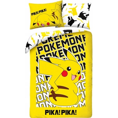 Halantex obliečky Pokémon PIKA!PIKA! POK-1042BL 140x200 70x90