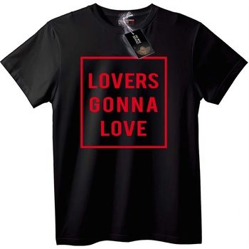 NOONEBRAND Тениска Lovers Gonna Love - 2XL, Black