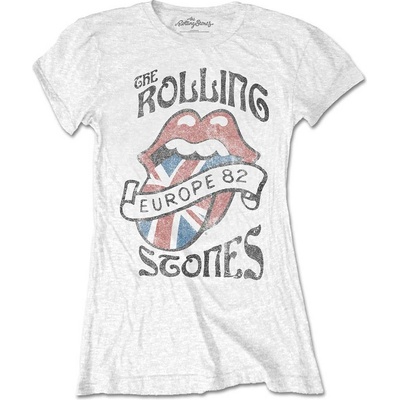The Rolling Stones tričko Europe 82 Biela