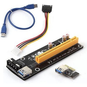 Estillo Конвертор Estillo Riser Card 6 Pin, PCI-Е x 1 към PCI-Е x16, USB 3.0 (EST-PCIE-RISER-CARD) - ioncomputers