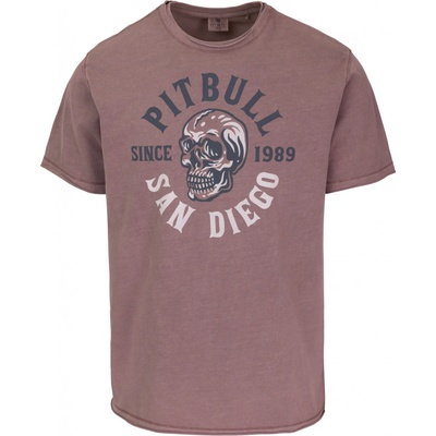 PitBull West Coast pánské triko SKULL LOGO burgundy