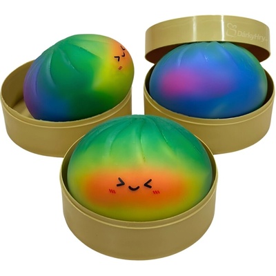 Squishy Dumpling RAINBOW duhový velký mačkací knedlíček 9 cm – Zbozi.Blesk.cz