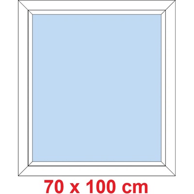 Soft Plastové okno 70x100 cm, FIX neotevíravé, Antracit krupička levé