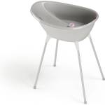 Okbaby Бебешка вана със стойка OK Baby - Бела, Светло сива (OKBBES92504GY)