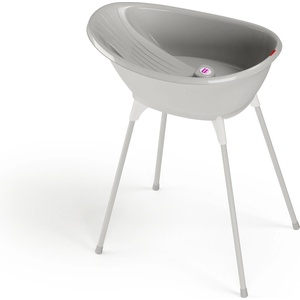 Okbaby Бебешка вана със стойка OK Baby - Бела, Светло сива (OKBBES92504GY)