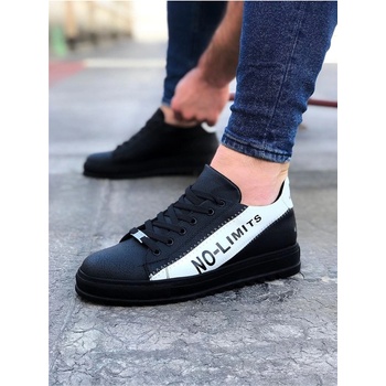 Wagon Мъжки ежедневни обувки wg027 - Черни с бял #317207 (317207_Черно)