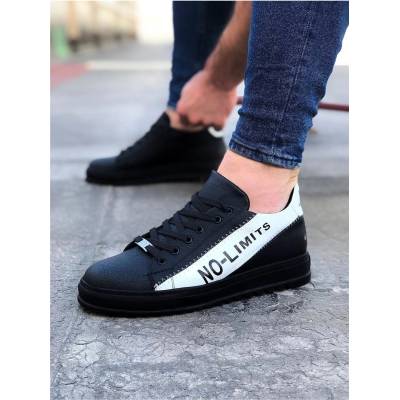 Wagon Мъжки ежедневни обувки wg027 - Черни с бял #317207 (317207_Черно)