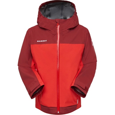 Mammut Детско водоустойчиво яке Mammut Kid's Taiss Hardshell Hooded Jacket Waterproof jacket - Mammut Red / Dark Mammut Red - размер 128 (EU) (703-6748-0213)