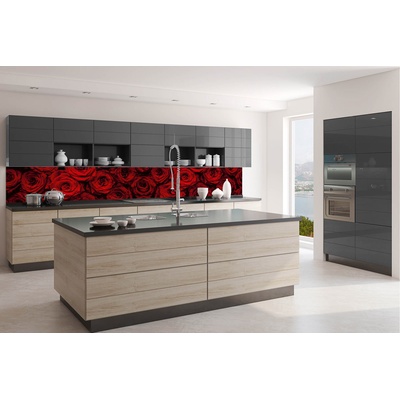 Фототапет за кухня - червени рози 350 x 60 см