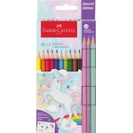 Faber-Castell Комплект цветни моливи, шестоъгълни, faber-castell "Еднорог" 10+3 различни цвята 111219 (111219)