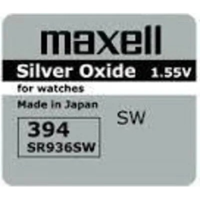 Maxell Бутонна батерия сребърна maxell sr936 sw /ag9/, 394 1.55v (ml-bs-sr936-sw)