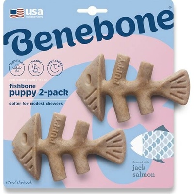 Benebone Puppy Fishbone ochucená 11,2 x 7 cm 2 ks