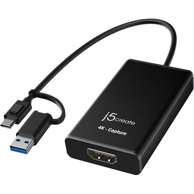 j5create Кепчер адаптер j5create JVA11, HDMI - USB-C, 4K, Черен (JVA11)