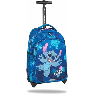 COOLPACK Ученическа раница на колела Coolpack - Jack - Stitch, две основни отделения, твърдо дъно, телескопична дръжка, водонепропусклива материя, полиестер, синя (F107780)