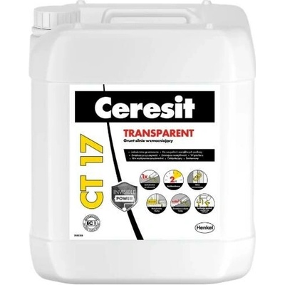 Penetrace pod barvy a stěrky CERESIT CT 17 TRANSPARENT 5 l