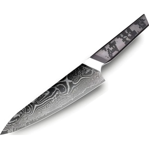 HARAHU Дамаски кухненски нож TA-37571 - Chef / Черен / Сив KP37571