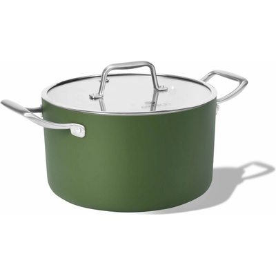 Elmich Nepriľnavý keramický hrniec Vital 24 cm 6,3 l olivovo zelená