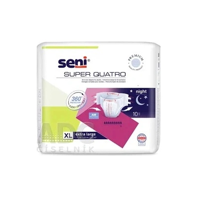 Torunskie Zaklady Materialow Opatrunkowych S.A. Seni SUPER QUATRO eXtra Large, 10 ks