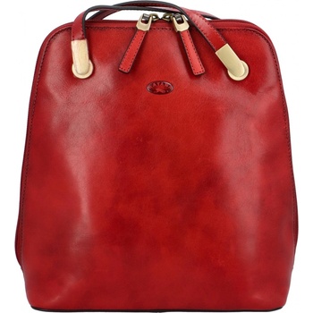 Kvalitní dámský kožený kabelko/batůžek Briac koňaková