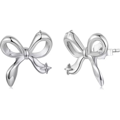 GRACE Silver Jewellery Náušnice ve tvaru mašle stříbrné zapínání 925/1000 E-YIE296/421 Stříbrná