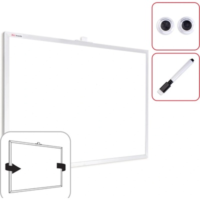 Allboards HWB34A+3M Bílá magnetická tabule 40 x 30 cm