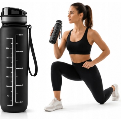Bidon Crivit hliníková 900 ml čierna