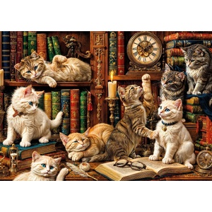 KS Games - Puzzle Cats in the Library - 500 piese
