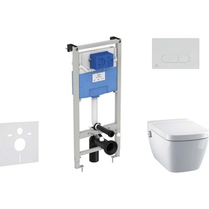 Ideal Standard ProSys - Комплект за предстенен монтаж, душ тоалетни и седалки TECEone, бутони Oleas M1, Rimless, SoftClose, хромирана подложка ProSys120M SP59 (ProSys120M SP59)