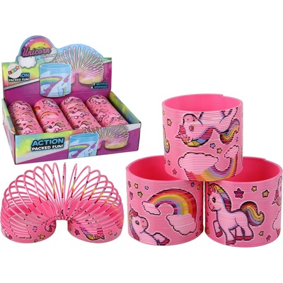 Lean Toys Ružová pružina Jednorožci