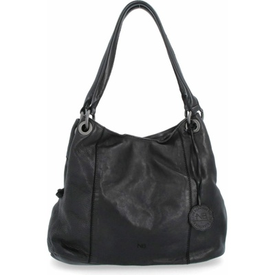 Noelia Bolger dámska kožená kabelka s organizérom- stredne veľká 2063 čierna