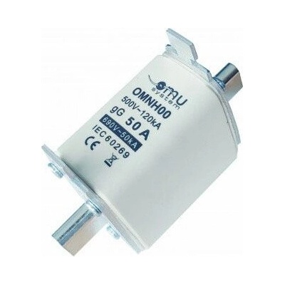 Nožová poistka NH00C gG 50A/500V OMU krátka