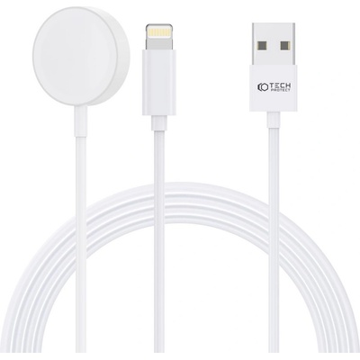Tech-Protect Безжично зарядно устройство 2.5w за Apple Watch + Lightning изход от Tech-Protect UltraBoost - Бяло (9490713932780)