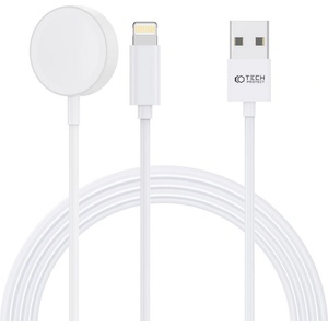 Tech-Protect Безжично зарядно устройство 2.5w за Apple Watch + Lightning изход от Tech-Protect UltraBoost - Бяло (9490713932780)