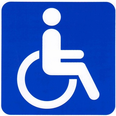 tabulka - symbol BEZBARIÉROVÝ VSTUP 105x105mm samolepicí