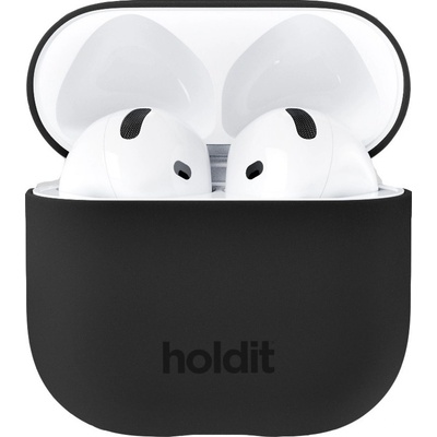 Holdit Kaлъф Holdit за AirPods 4, Silicone Case, Черен