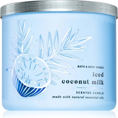 Bath & Body Works Iced Coconut Milk ароматна свещ 411 гр