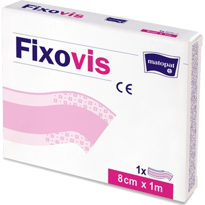 Matopat Fixovis textilní nedělená náplast s polštářkem 8 cm x 1 m nesterilní, 1 ks
