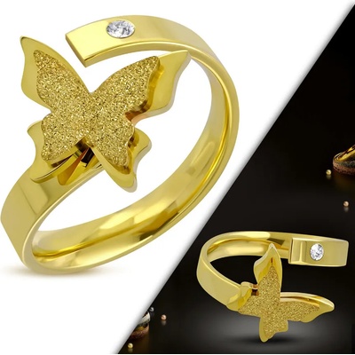 Златист дамски пръстен „Пеперуда