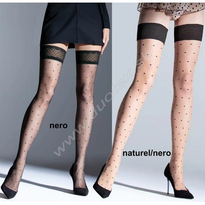 Knittex Samodržící punčochy Subtle 20 naturel-nero