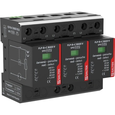 Zvodič prepätia 3P AC typ T1+T2 25kA FLP-B+C MAXI VS/3 so signalizáciou A03570 SALTEK