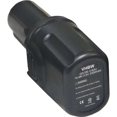 VHBW Батерия за DeWalt DC600, 3.6 V, 3.3 Ah (800107367)