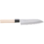 Satake Готварски нож - SATAKE - Япония - TRADITIONAL - Santoku (малко) - Острие-150 мм