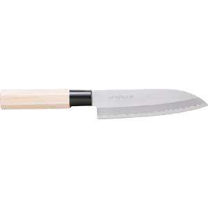 Satake Готварски нож - SATAKE - Япония - TRADITIONAL - Santoku (малко) - Острие-150 мм
