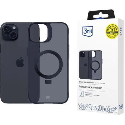 3mk Smoke Case Mag&Stand за Apple iPhone 15 plus - черен (5903108597180)