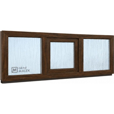 Kömmerling 70 Ad Fix/S/Fix 2100 X 500 mm Tmavý Dub/Tmavý Dub oboustranně Sklo Ornamentální kůra čirá Neotevíratelné