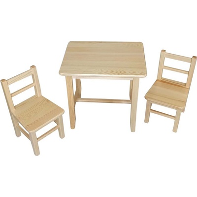ČistéDřevo dřevěný stoleček se židličkami