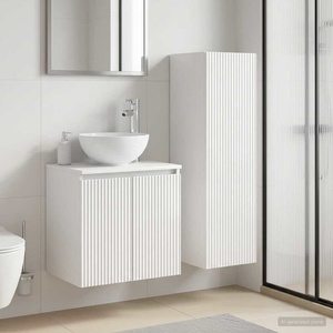 vidaXL Комплект мебели за баня 2 бр. Бял гланц 33 x 34, 5 x 100 см (3406117)
