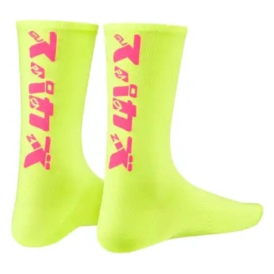 Supacaz Katakana ponožky Neon Yellow/Neon Pink