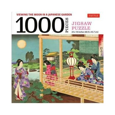 Jigsaw Viewing the Moon Japanese Garden Toyohara Chikanobu 1000 dílků